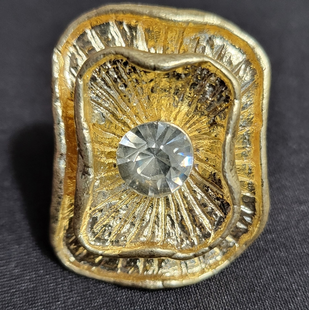 Trendy Bold Rhinestone Ring